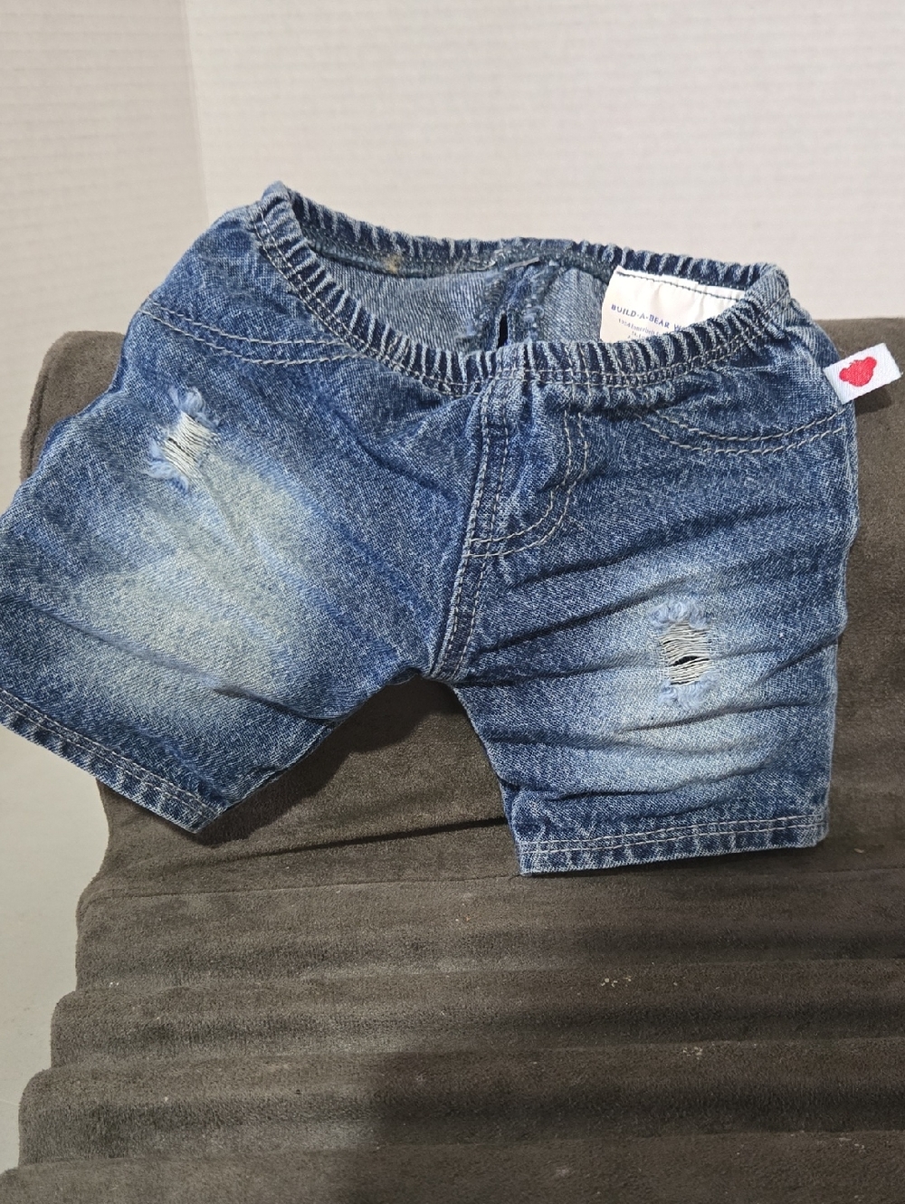 Build-A-Bear Distressed Denim Shorts - Blue